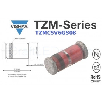 Vishay Zener Diodes 5.6 Volt 0.5 Watt (TZMC5V6-GS08)