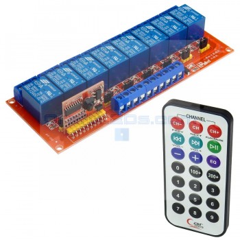 8-Channel IR Remote Relay Module