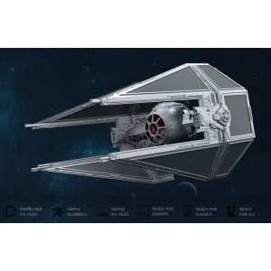 Star Wars TIE Interceptor 1/34 and 1/68 Scale Models